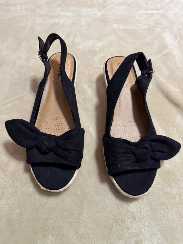 Comfortview Zane’s Espadrille Wedge Sandals Size 10M