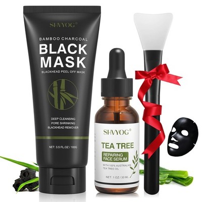 Blackhead Remover Maske, Mitesser Peel Off Maske Holzkohle Maske und Teebaum