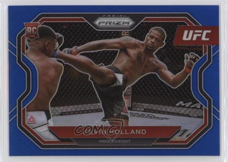 2021 Panini Prizm UFC Blue Prizm 158/199 Kevin Holland #171 u0u