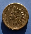 1859 Indian Head Cent Extra Fine