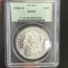 1880-S $1 Morgan Silver Dollar Coin PCGS MS65 **Old Green Holder**