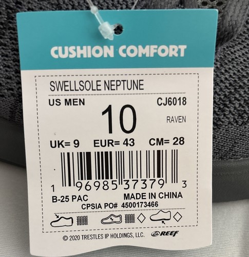 Chaussures décontractées homme - Reef Swellsole Neptune Raven - taille 10 US (M) neuves avec étiquettes 🔥 - Photo 8/8