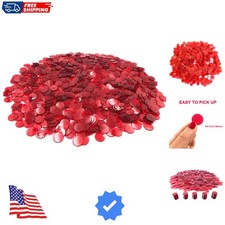 1000 Bingo Chips Markers Tokens - Plastic Discs Chip Counters for Bingo Game ...