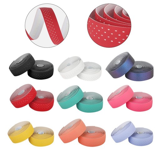 Ruban De Guidon Vélo élastique En Silicone - Anneaux Fixes, Imperméable, Lot De 2
