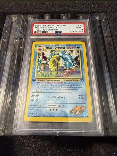 2000 Pokemon Misty's Gyarados 1st Edition PSA 9 Gym Challenge Holo NEW CERT