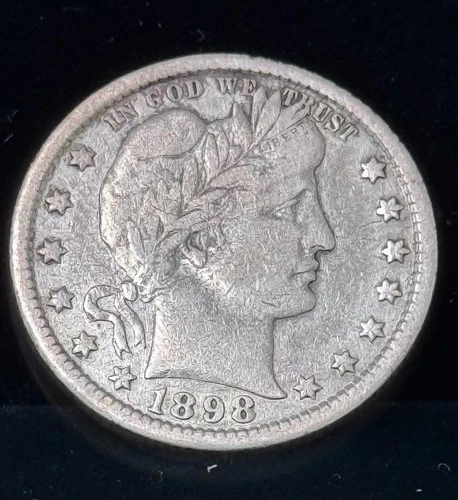 1898-O Barber Quarter ~FANTASTIC EXAMPLE! US 25c Antique Silver Coin