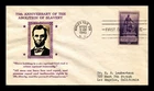 US COVER 13TH AMENDMENT ABRAHAM LINCOLN FDC SCOTT 902 CROSBY PHOTO CACHET