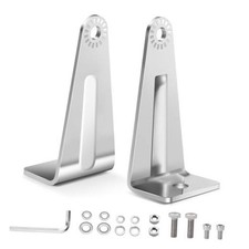 LED Light Bar Side Mounting Brackets Kit Universal Stainless Steel Side Silver