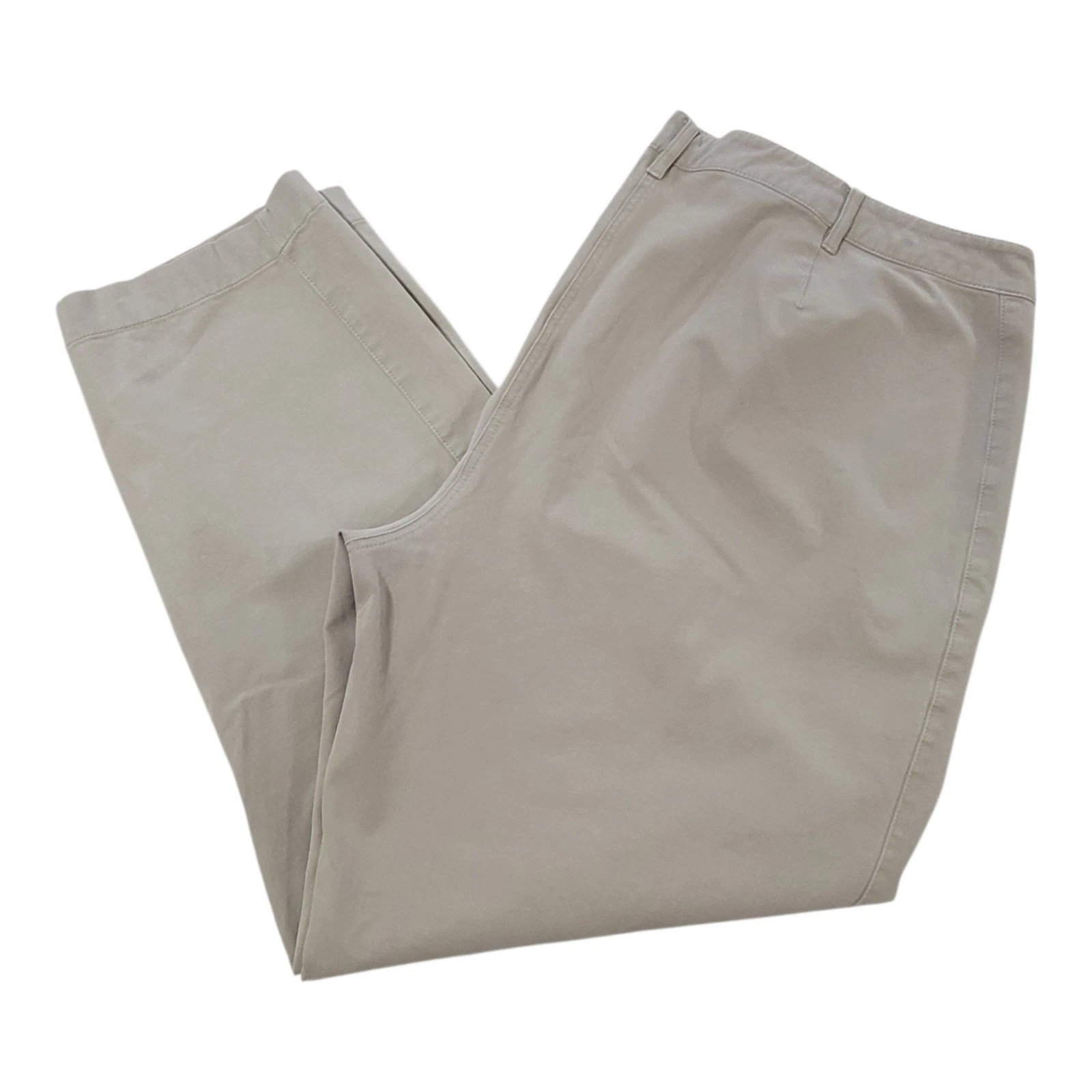 Eileen Fisher Organic Cotton Straight Leg Pant Women's Size XL Beige Chino