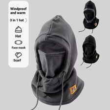3-in-1 Winter Warm Balaclava Mask Neck Warmer Windproof Thermal Hood Fleece Cap