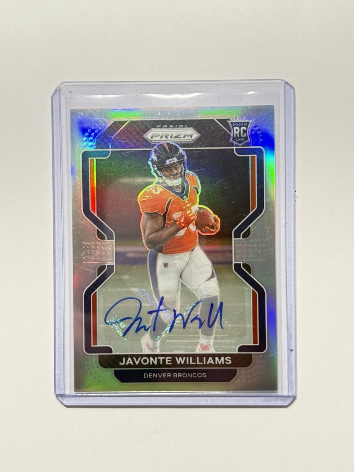 2021 Panini Prizm - Rookie Javonte Williams #345 Silver Prizm Autographs 