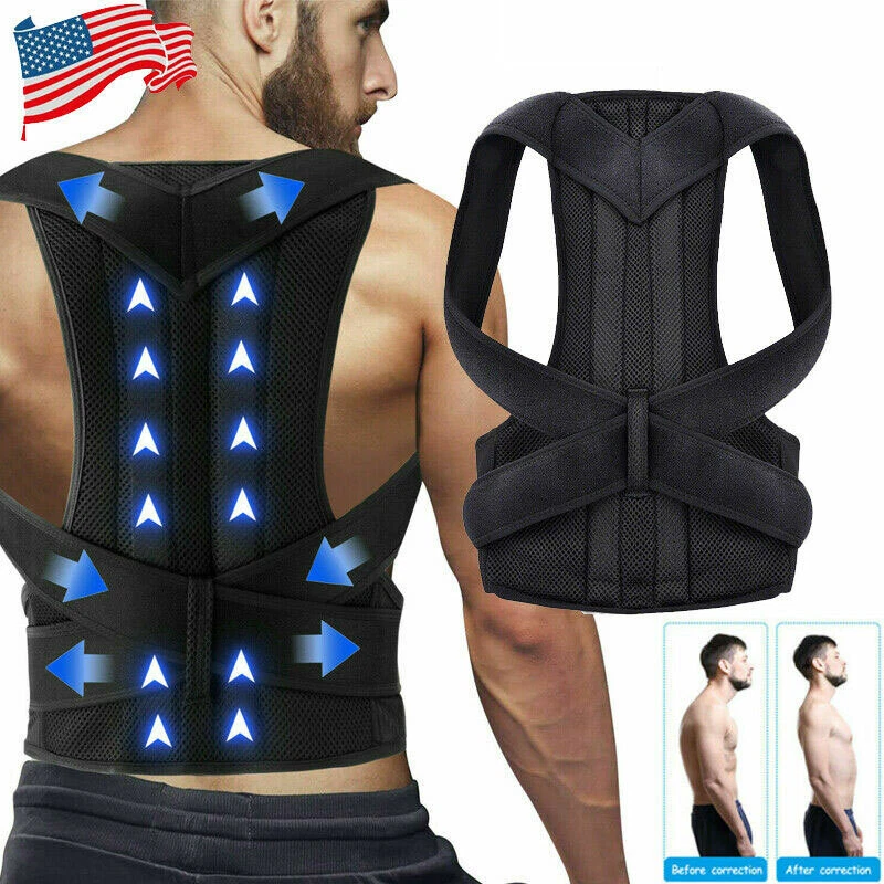 Women Men Posture Corrector Back Brace Upper and Lower Back Lumbar