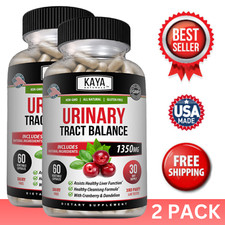  2 Pack Urinary Tract Balance 60ct D Mannose w/ Cranberry Hibiscus Dandelion