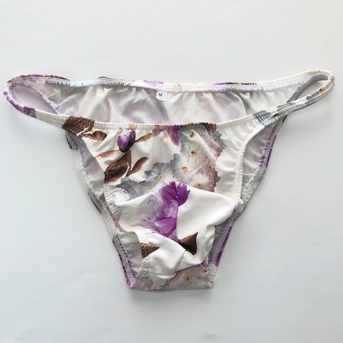 K377 P Herrenschnur Bikinisette schmale Taille bedruckt weiches Jersey rosa Blumen - Bild 23 von 32