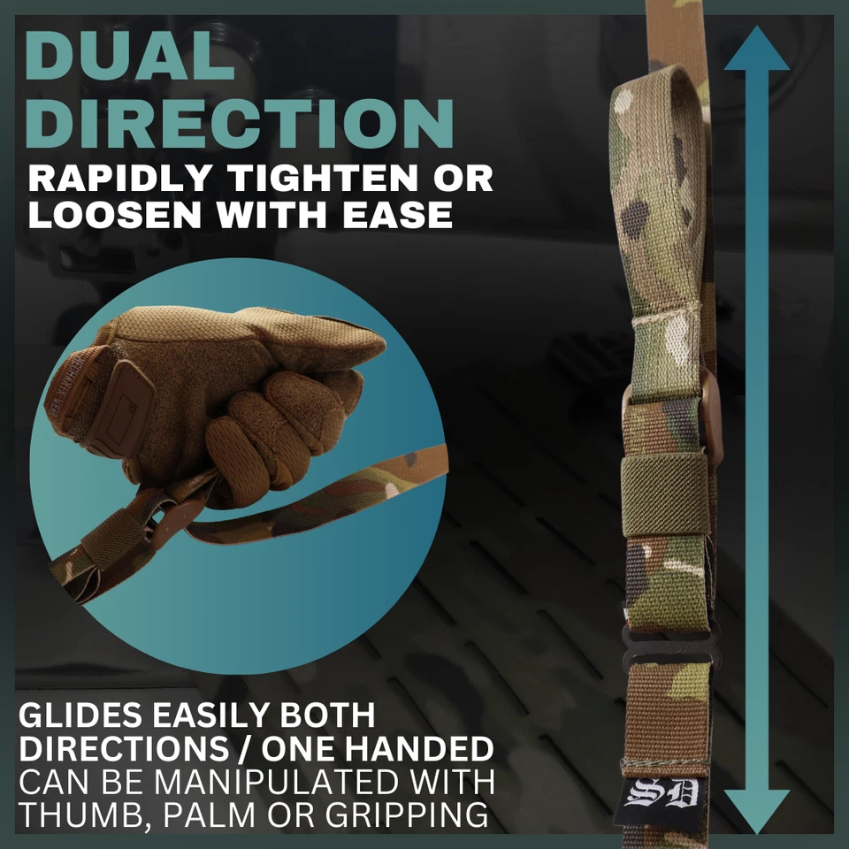 SABLE EE. UU. | Eslinga acolchada T2 | Eslinga para rifle de dos puntos, ajuste rápido hecha en Texas Foto 4 de 4