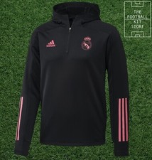 Image of adidas Real Madrid 1/4 Zip Training Top Black - RMCF Football Mens - All Sizes