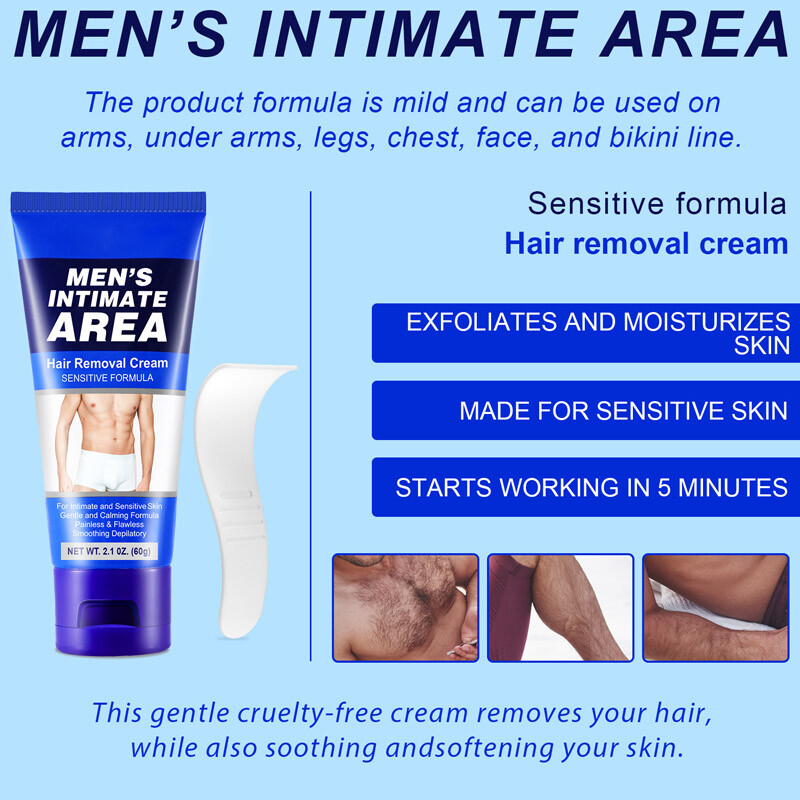 Pubic Hair Removal Cream for Men Intimate Private Part Painless