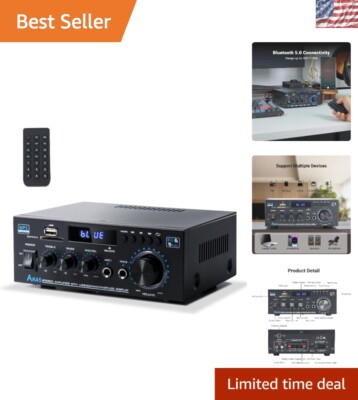 High-Fidelity 2-Channel Bluetooth Amplifier AK45: Perfect for Karaoke & More
