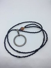 LANYARD GLASSES NECKLACE HANDMADE BEADED ID BADGE HOLDER BLACK