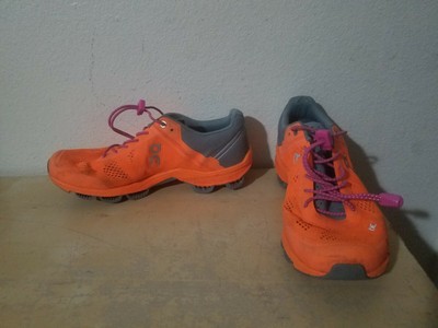 on cloud orange shoes