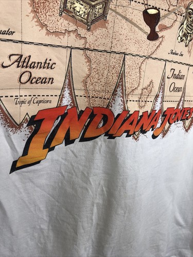 Indiana Jones Vtg 80s Movie Promo T-Shirt Single Stitch USA Made - Men’s Med/Lrg - Picture 5 of 12