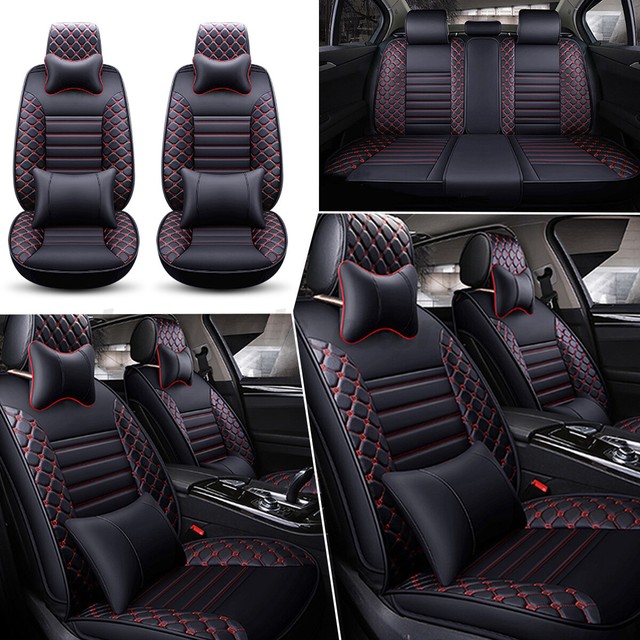 13x Luxury PU Leather Universal 5 Seats Car Cover Front ...