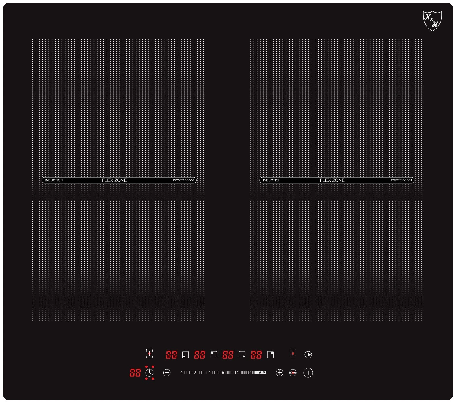 K&H SIGNATURE SERIES German Designed 24" Induction Cooktop 6800W IN24-6004FLX