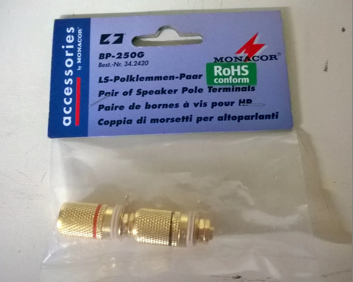 Connettore Per Cassa Altoparlanti A 4 Morsetti - Morsettiera In Rame Per Subwoofer Con Fori Banana E Cablaggio Fai-Da-Te - 2