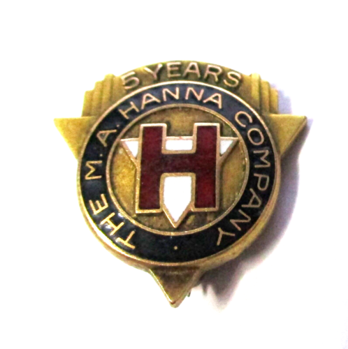 VINTAGE USS UNITED STATES STEEL HANNA MINING COMPANY EMPLOYEE 5 YEAR SERVICE PIN - Picture 1 of 2