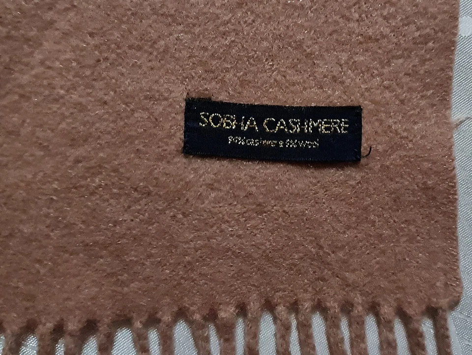 BUFANDA VINTAGE AUTÉNTICA SOBHA CACHEMIR BEIGE SÓLIDO CACHEMIR BL FLECOS LARGOS PARA HOMBRE Foto 3 de 3