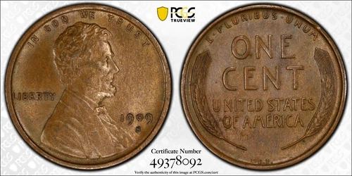 1909-S VDB Lincoln Cent PCGS MS62 BN, Classic Key Date Top 100 Coin