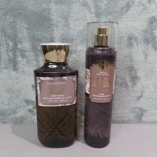 Bath Body Works COZY VANILLA BOURBON FFM Mist Body Wash Gel Set 2 New BBW CVB