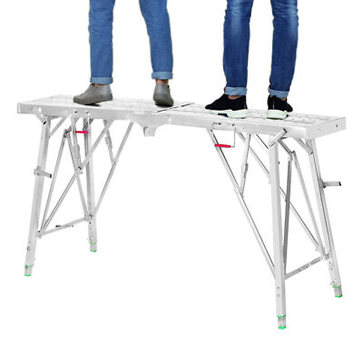Scaffold Work Plat form with Adjustable Height Rustproof Work Bench Metal Stand