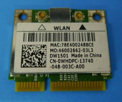 Dell Wireless 1501 Draft N Wireless WiFi Half-Height Mini-PCI Card (A00)WHDPC