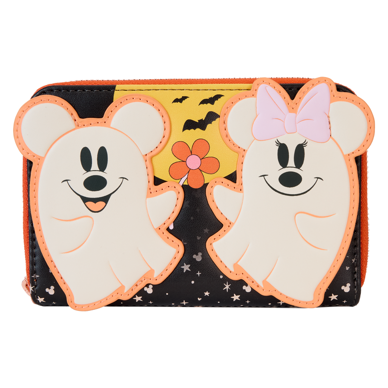 Loungefly Disney Mickey & Minnie Ghost Glow Halloween Zip  display picture 2