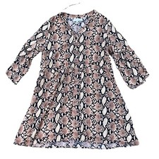 Margaux Riviera Woman’s Dress Size 2X Snake Print Drawstring Waist Lightweight