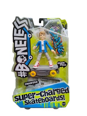 Boneless Super-Charged Mini Toy Stunt Skateboard, Poseable Skater Ryan RESEALED