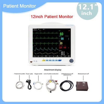 Patient Monitor12inch 6 parameters human / animal use optional for capnograph