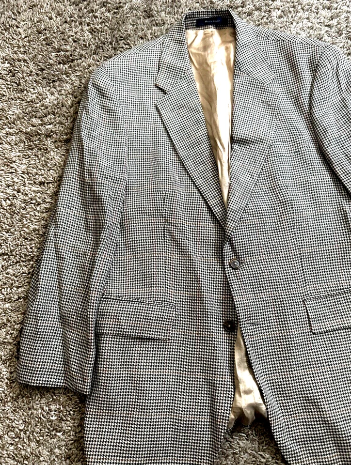 Ralph Lauren Black Label Sport Coat 40R Wool/Silk/Linen Lightweight Houndstooth - Image 2 of 4