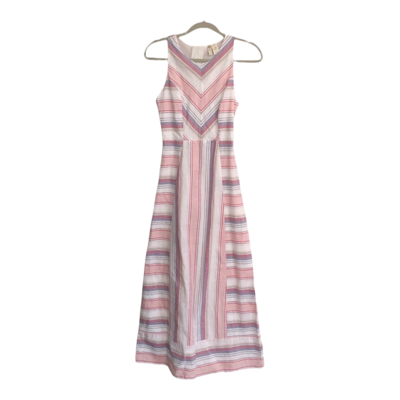 japna pink and white striped maxi dress 