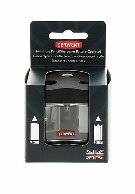 Derwent Doppelloch batteriebetriebener kompakter Bleistiftspitzer