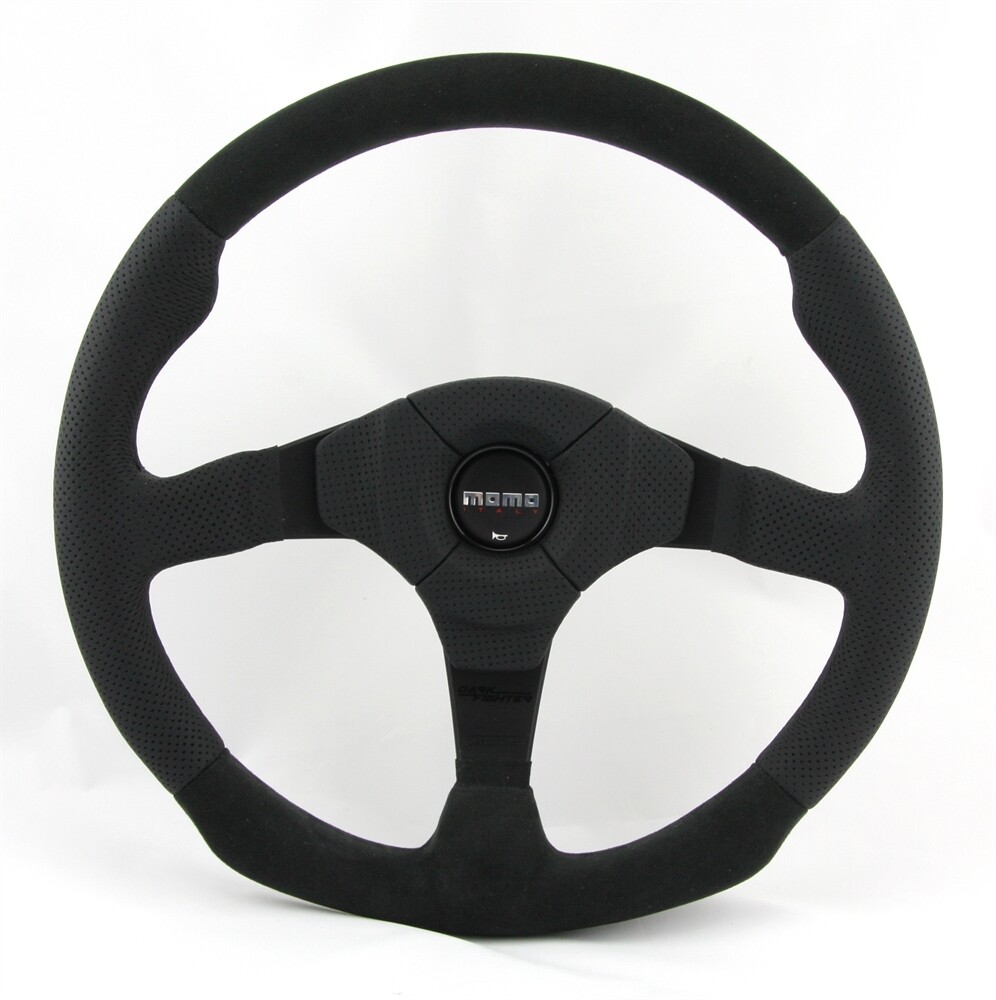 Momo Ultra Black Edition Steering Wheel (90 Mm Dish), Alcantara - 35 Cm