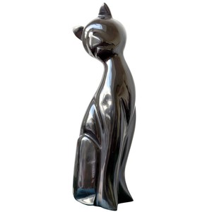 Sculpture Chat Marbre Noir Maya Black Marble Cat Sculpture Classic Design H 43cm Ebay