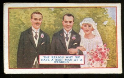 Tabakkarte, Gallaher, THE REASON WHY, 1924, Trauzeuge auf einer Hochzeit, #36