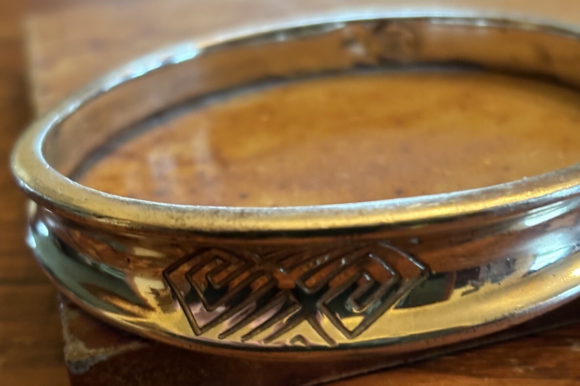Vtg Givenchy Sterling Bangle Bracelet Abstract Design 43 G Vtg Givenchy Sterling Bangle Bracelet Abstract Design 43 G