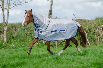 Bucas Buzz-Off Rain & Neck Fliegendecke Regendecke abnehmbares Halsteil silber
