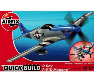 Airfix Quick Build P-51D Mustang | Snap-Fit Model Kit | No Glue | No Paint