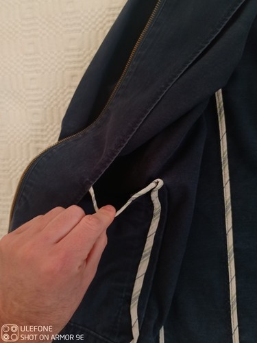 *WOW* Mens Springfield Stylish Navy Blue Lightweight Cotton Jacket Parka Coat L - Picture 18 of 24