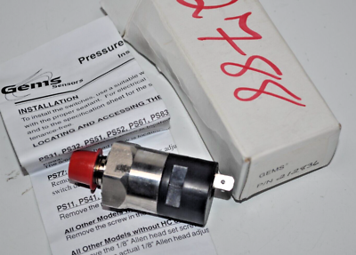 #ad NEW Gem Sensor Pressure Switch 212836 08408 PS71 Set 500 R $74.99