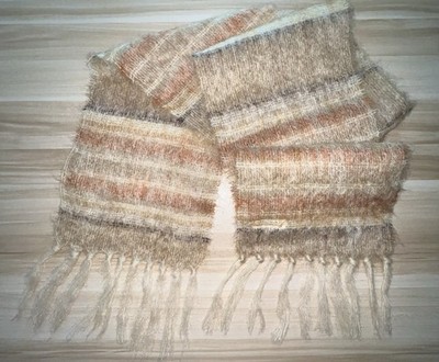 Andante Mohair Wool Scarf Great Britain England Grandpa Academia Retro VTG FLAWS